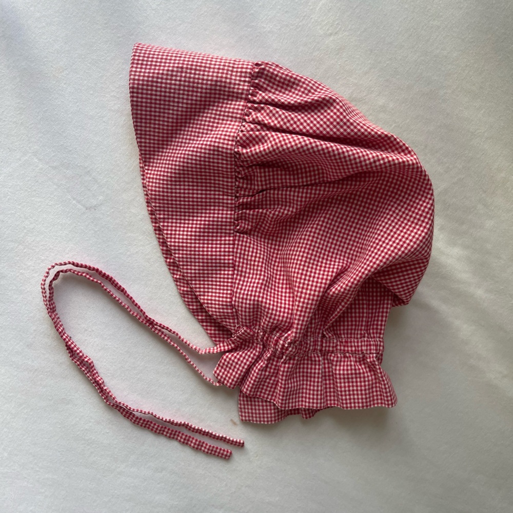 Red Gingham Bonnet